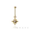 316L SURGICAL STEEL CZ STARBURST VERTICAL HELIX STUD